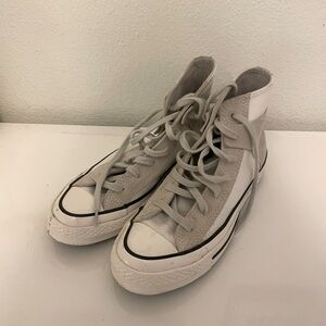 Converse high top two tone (light brown and white)